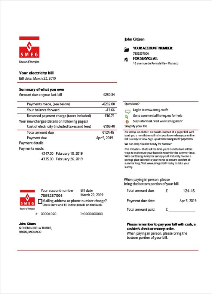  Minol USA business utility bill 